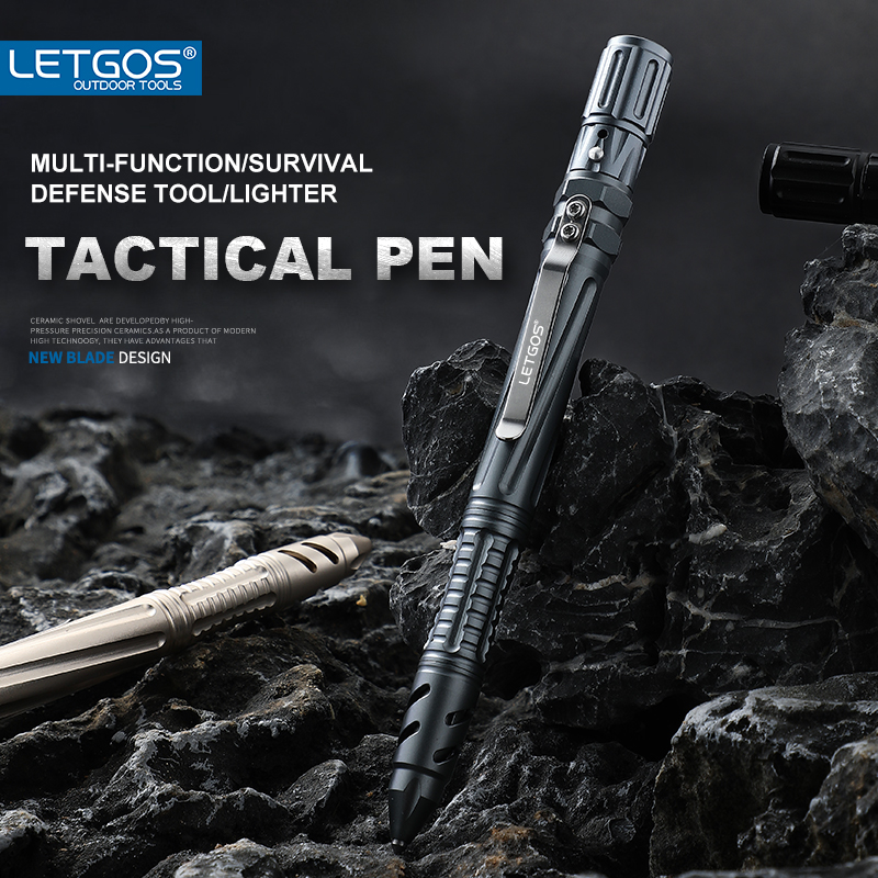 Pen Tactical Glass - LETGOS Tungsten Steel Tactical Pen -