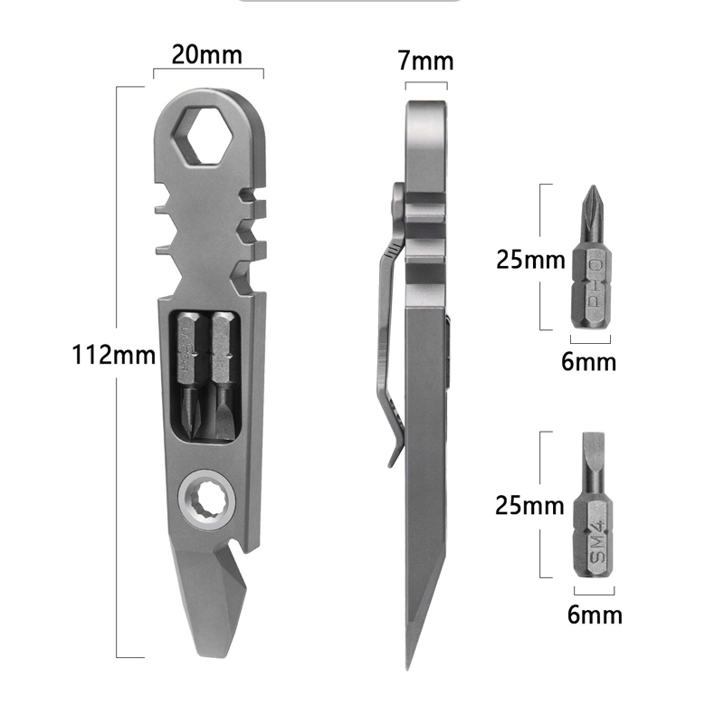Titanium Pry Bar - Outdoor Portable EDC Multifunctional Titanium Alloy