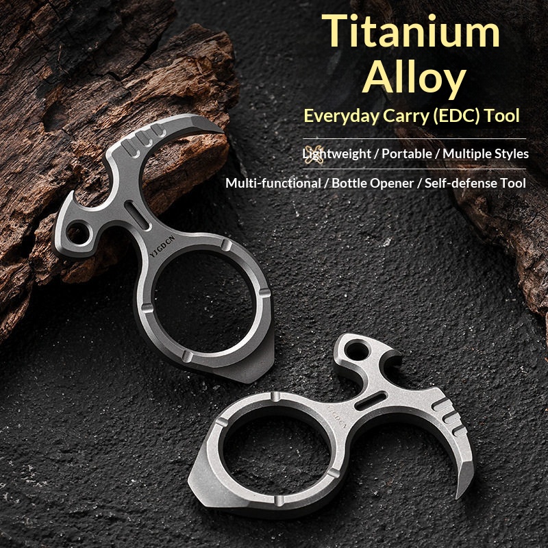 Titanium Pry Bar - Yjgdcn Edc026 Titanium Alloy Multifunctional Keychain