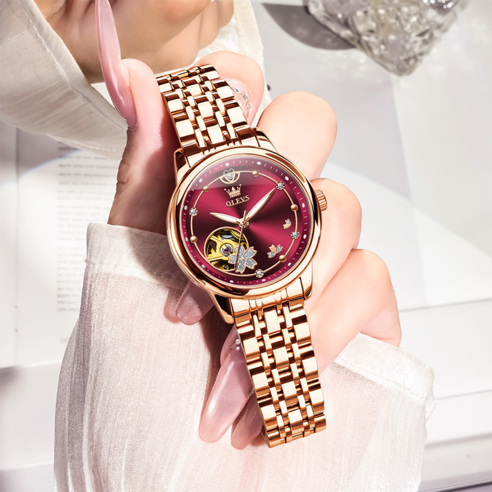 Rose Gold Wine Red Luxury Casu - Watch Winder Compact recension och pris