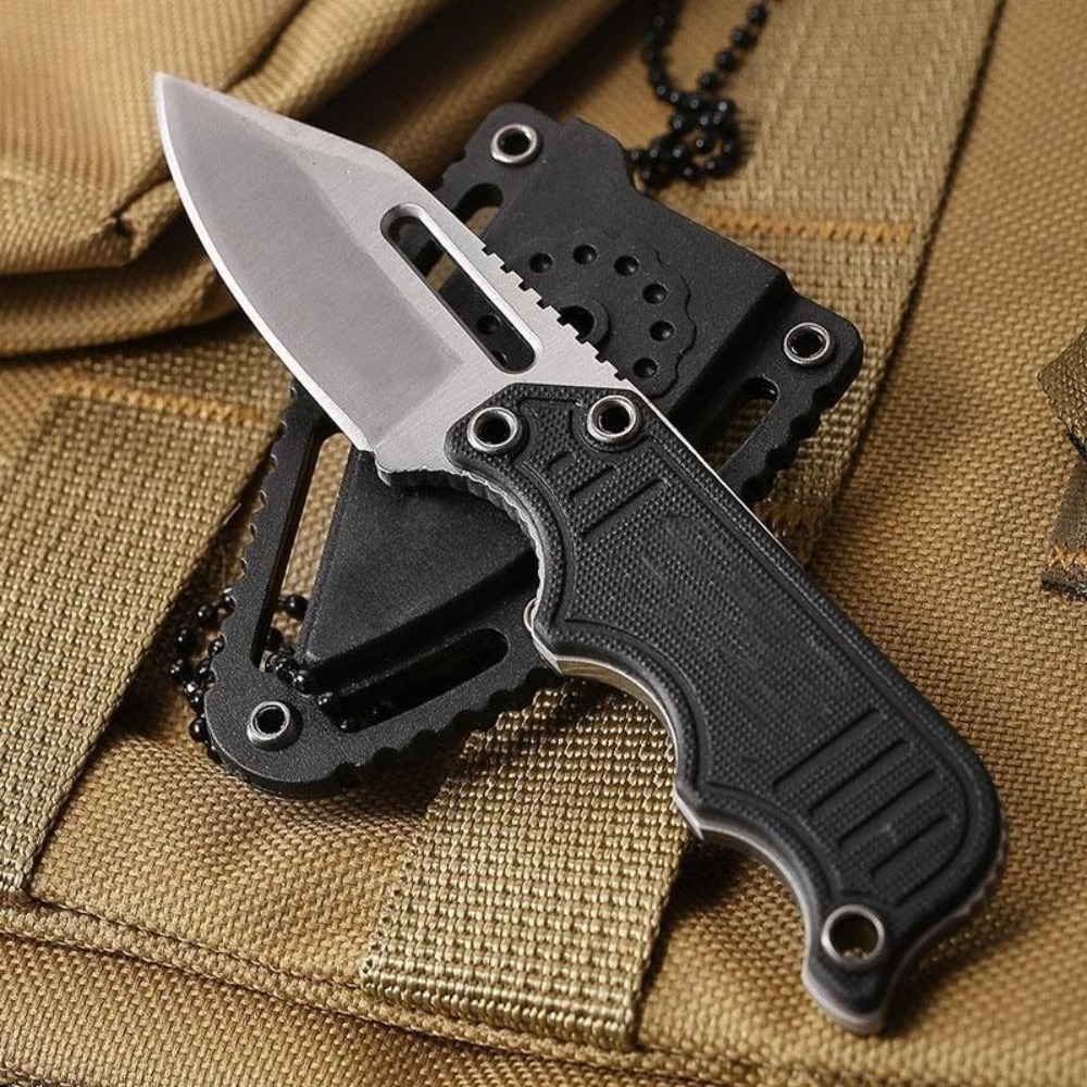 Portable Neck Knife with Kydex - Edc Carry Fixed Blade Knife recension och pris