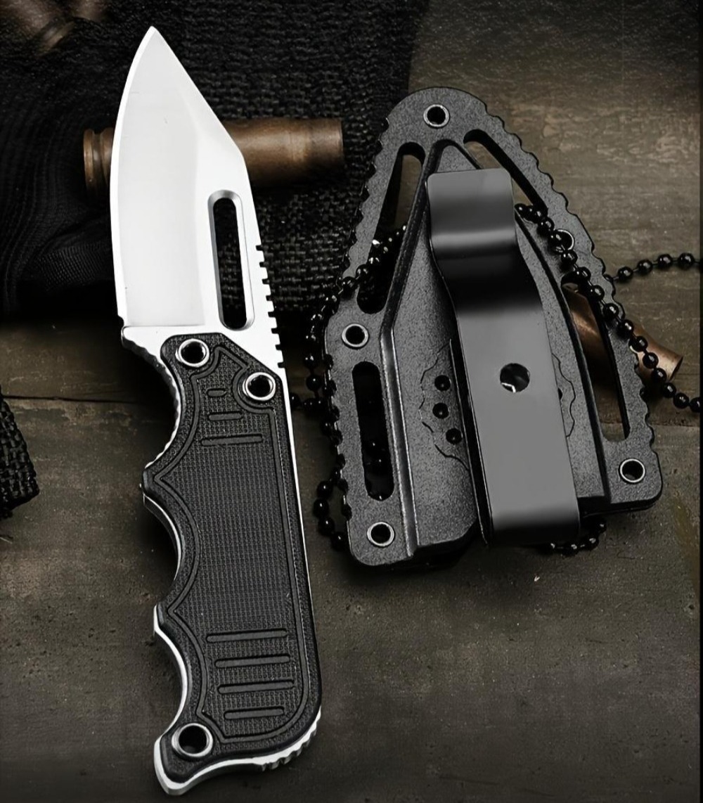 Portable Neck Knife with Kydex - Edc Carry Fixed Blade Knife recension och pris