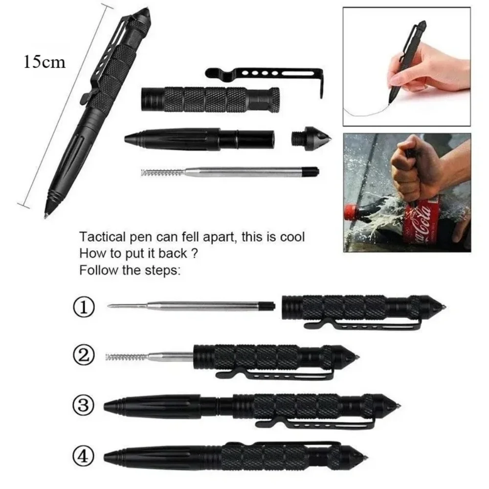 Tungsten Steel Multi Functiona - Pen Tactical Glass recension och pris