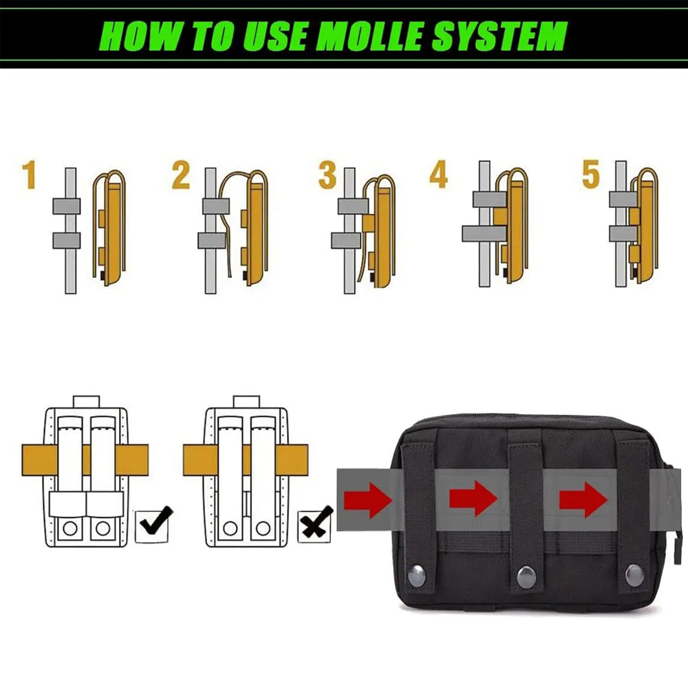 1000D Nylon Laser Cut Molle Ad - Edc Carry Belt recension och pris