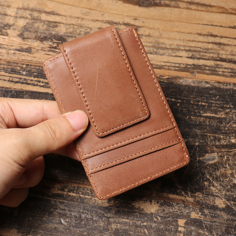 Men Slim Money Clip Wallet Lea - Money Clip Magnetic recension och pris