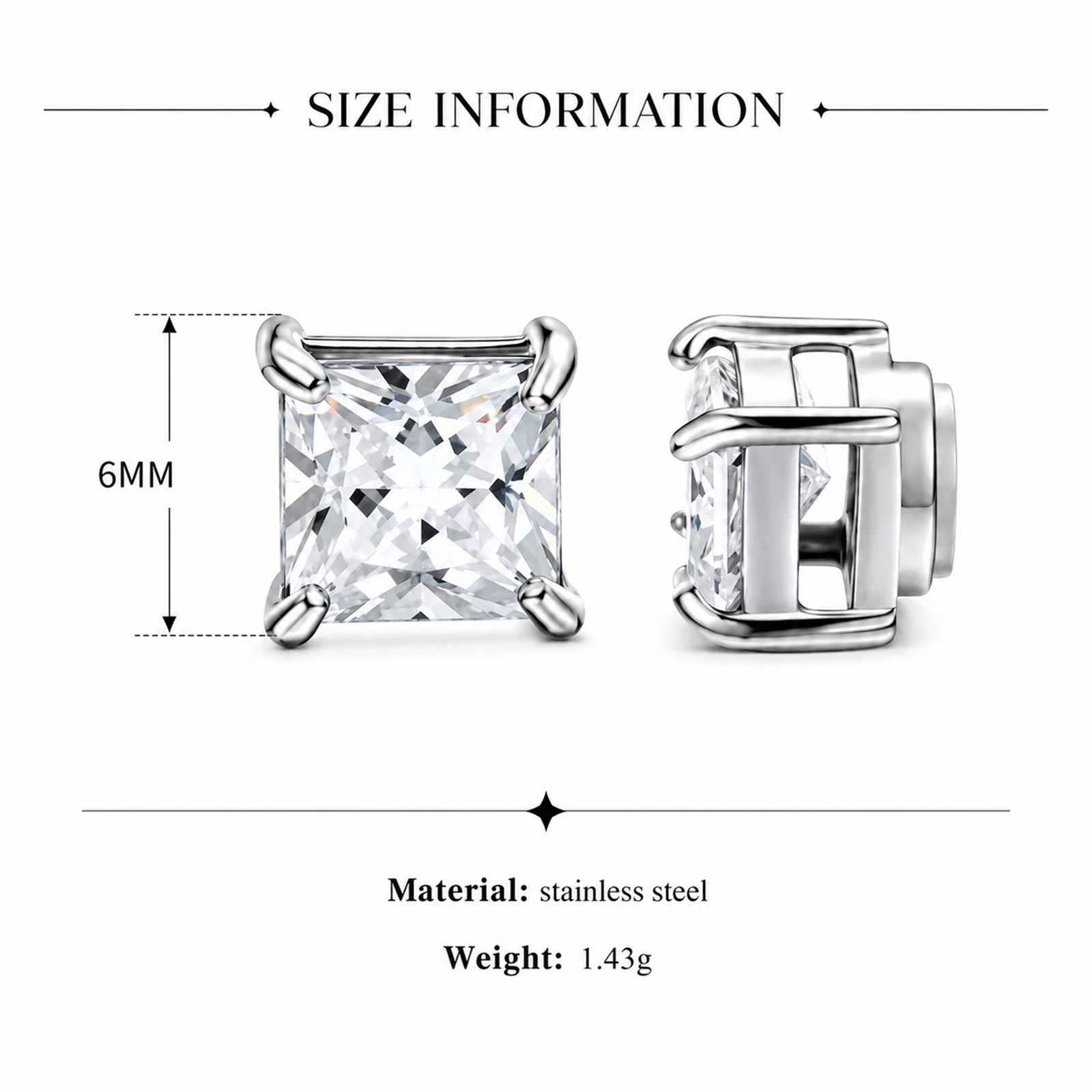 Square Zirconia Magnetic Clip  - Money Clip Magnetic recension och pris