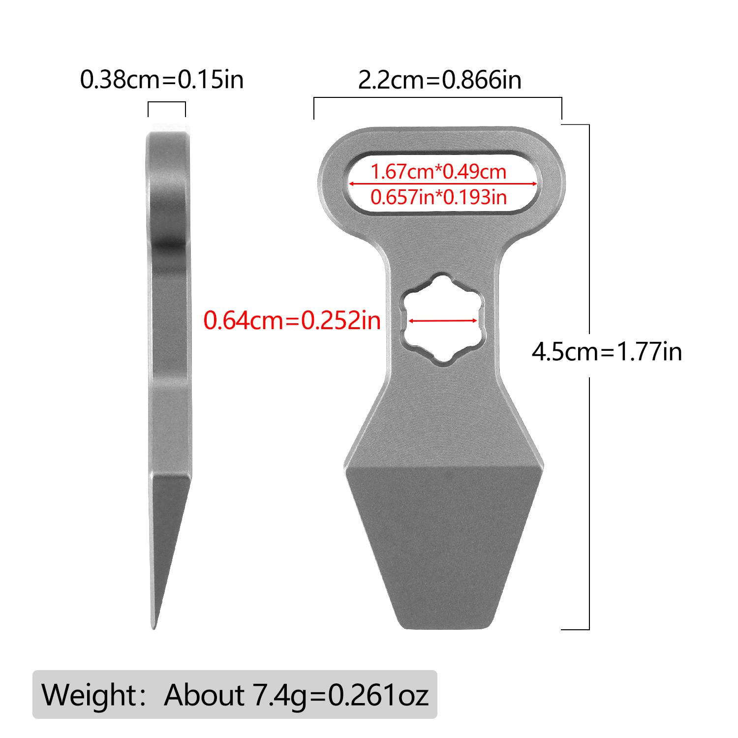 TC4 Titanium Alloy Keychain Pe - Edc Carry Accessories recension och pris
