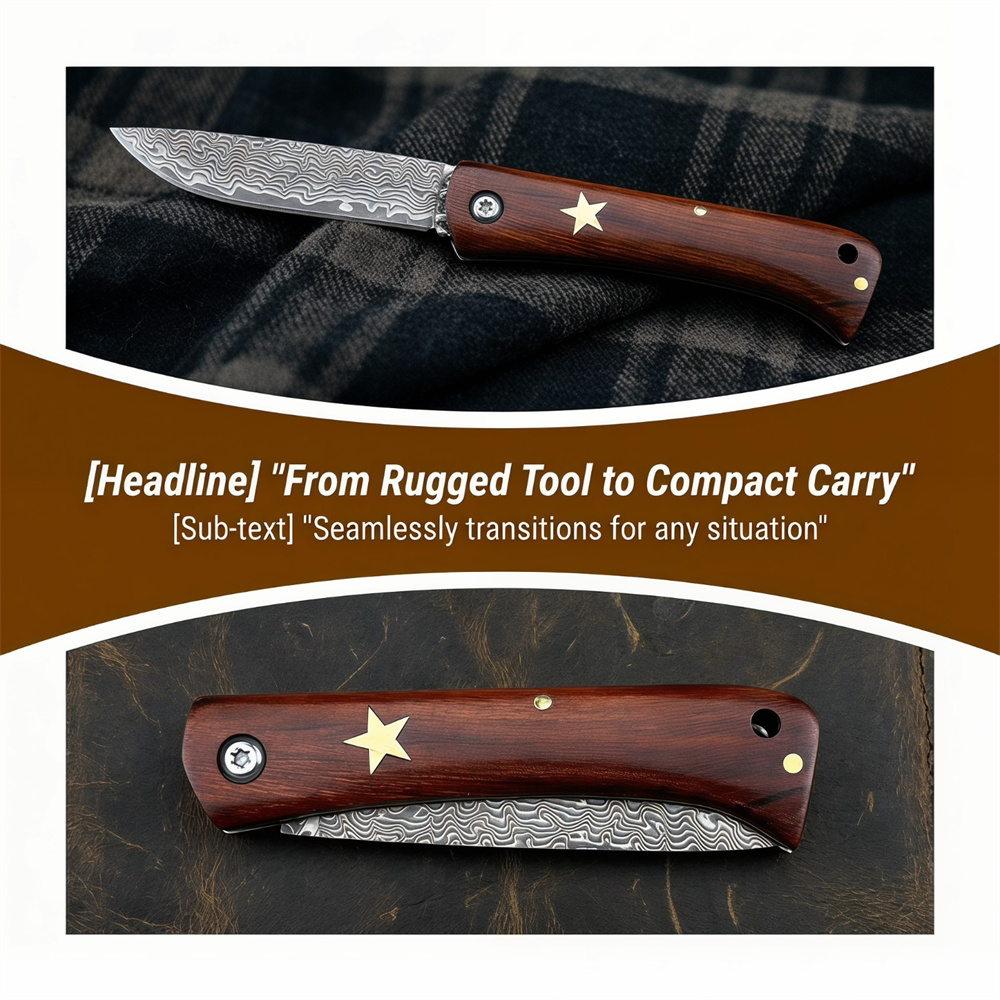 Compact Outdoor Survival Damas - Edc Fixed Blade Deep Carry recension och pris