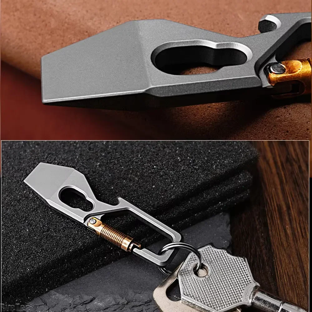6cm 5-1 Multi-function Keychai - Titanium Pry Bar recension och pris